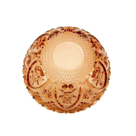 Vintage Pressed Glass Diamonds & Thumbprints Serving Bowl - Picture 9 of 10